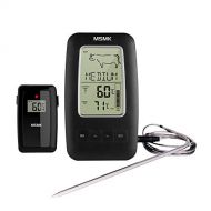 [아마존핫딜]MSMK MK2245 Digitales Funk Grillthermometer mit Magnetischer Rueckseite/Koch Lebensmittel Fleisch Thermometer/Edelstahl Temperaturfuehler fuer Kueche/Raucher/Grill BBQ