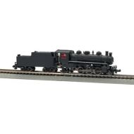 Bachmann Trains Bachmann Industries Prairie 2-6-2 and Tender - Painted, Unlettered (Black with Red and White Trim) N Scale