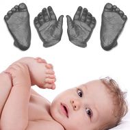 Anika-Baby BabyRice 3D Handprints Footprints Baby Casting Kit Cast babys hand and foot out of Plaster & Choose Your Paint color (Pewter)