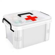 YX Medical box YangXu Medical Box-polyethylene Material, Light and Easy to take Moisture and dustproof, Thick and Durable Easy to Clean Multi-Function Double-Layer Large Capacity, Household Doubl