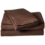 Sweet Home Collection Supreme 1800 Series 4pc Bed Sheet Set Egyptian Quality Deep Pocket - Full, Brown