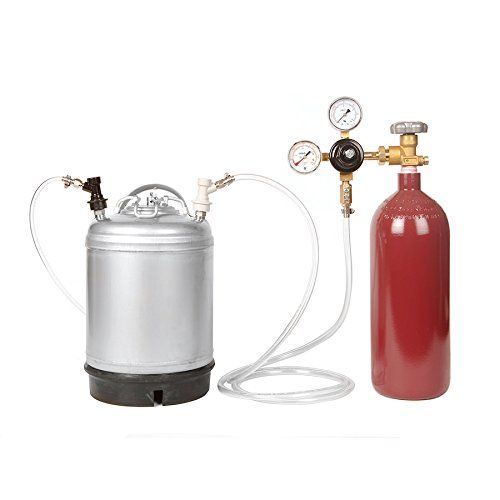  Beverage Elements Nitro Coffee Cold Brew Coffee Keg Kit - 2.5 Gallon Keg, Nitrogen Tank, Tap, All Accessories