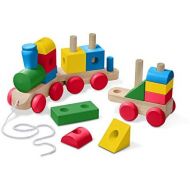 Melissa & Doug Wooden Jumbo Stacking Train  4-Color Classic Wooden Toddler Toy (17 Pieces, Great Gift for Girls and Boys  Best for 2, 3, and 4 Year Olds)