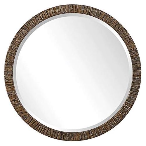 Uttermost Wayde Round Mirror in Metallic Gold