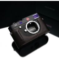 Gariz Black Label Genuine Leather BL-LCMBR Camera Metal Half Case for Leica M, Brown