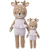 CUDDLE + KIND Violet The Fawn Little 13 Hand-Knit Doll  1 Doll = 10 Meals, Fair Trade, Heirloom Quality, Handcrafted in Peru, 100% Cotton Yarn