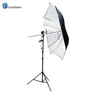LimoStudio Photography Photo Studio 52 Double Layer BlackWhite Square Type Umbrella Continuous Lighting Kit with Perfect Daylight Bulb, VAGG1484