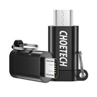 CHOETECH USB C (Female) auf Micro USB (Male) Adapter (2-Pack), Micro-USB Input in USB Type-C, Unterstuetzt Charging & Sync fuer Samsung Galaxy S7/S7 Edge, LG G4, Nexus 5/6 und andere