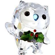 Swarovski 5393324 Hoot-Happy Holidays, A. E. 2018, Clear Crystal with RedGreen