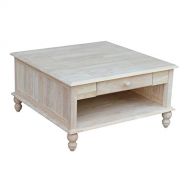 International Concepts OT-20SC Cottage Coffee Table Unfinished