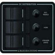 Blue Sea Systems Water Resistant Circuit Breaker Panel 3 Position-Black
