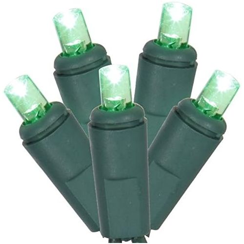  Vickerman 200 LED Light Set on Green Wire with a Spool 6 Bulb Spacing, 100, Purple