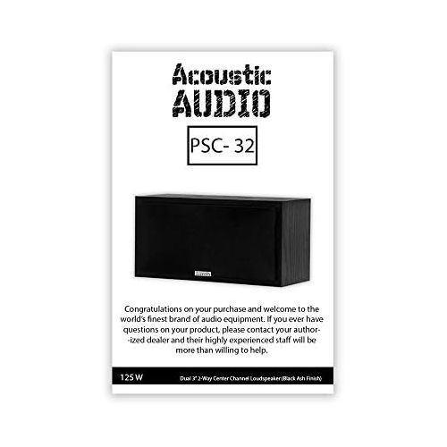  [아마존베스트]Acoustic Audio by Goldwood Acoustic Audio PSC-32 Center Channel Speaker 125 Watt 2-Way Home Theater Audio