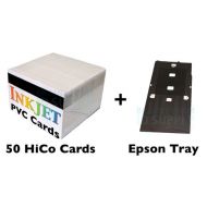 /Brainstorm ID PVC ID Card Starter Kit - 50 HiCo Inkjet PVC Cards & PVC Card Tray for Epson R200, Epson R300 (and others)