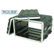 Pulse Pro Audio DJ Stackable ABS Rack Mount Flight Case Stackable Electronic Equipment Case- Four Rack Spaces 4RU