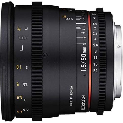  Rokinon Cine DS 50mm T1.5 AS IF UMC Full Frame Cine Lens for Nikon
