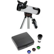 Celestron 114LCM Computerized Telescope (Black) with Mars Observing Telescope Accessory KitDeluxe kits and Eyepiece Filter