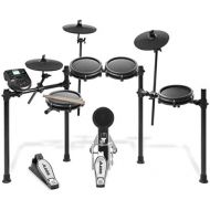 Alesis Drums Nitro Mesh Kit | Eight Piece All-Mesh Electronic Drum Kit With Super-Solid Aluminum Rack, 385 Sounds, 60 Play-Along Tracks, Connection Cables, Drum Sticks & Drum Key i