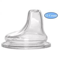 12 Pack NUK Replacement Spouts - Clear Soft Silicone