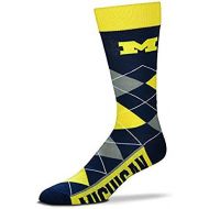 For Bare Feet Mens NCAA Argyle Lineup Crew Dress Socks-One Size Fits Most