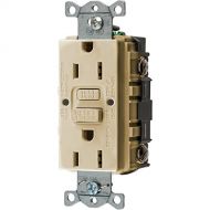 Hubbell Wiring HUBBELL WIRING GFRST15I AUTOGUARD COMMERCIAL STANDARD GFCI RECEPTACLE, IVORY, NEMA 5-15R, 125 VOLTS, 15 AMPS (1 PER CASE)