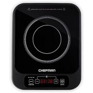 Chefman Induction Cooktop Electric Countertop Burner - Includes Digital Control Panel  Timer and Cool Touch Technology, Black