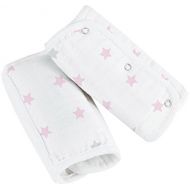 Aden aden by aden + anais Strap Cover; 100% cotton muslin strap covers with 100% polyester fill; 2-pack; darling - stars