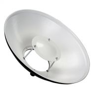 Fotodiox Pro 16in (40cm) All Metal Beauty Dish with Photogenic Insert - Soft White Interior