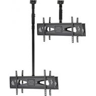Displays2go DUOCEL3770 Double Sided Height Adjustable Ceiling TV Mount for 37-Inch to 70-Inch Flat Screen Monitors (Black)