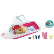 Barbie Dolphin Magic Ocean View Boat with Glass Bottom, 3 Puppies, Floating Raft and Accessories