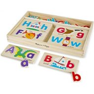 [아마존베스트]Melissa & Doug ABC Picture Boards - Educational Toy With 13 Double-Sided Wooden Boards and 52 Letters