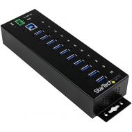 StarTech.com 10 Port USB 3.0 Hub - Industrial - ESD and Surge Protection - DIN Rail or Surface Mountable - Metal - Powered USB Hub