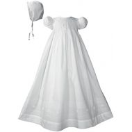 Little Things Mean A Lot 32 Girls Cotton Hand Smocked Christening Gown Baptism Dress with Hand Embroidery
