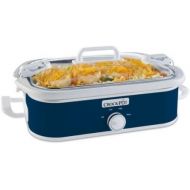 Crock-Pot Cook And Carry Locking Lid System Casserole Crock 3.5-Quart Slow Cooker, Navy Blue