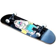 JIN Skateboard mit Vier Radern Street Skateboard-Board mit beidseitiger geneigter Skateboard-Tradition (Farbe : A)