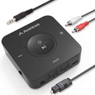 [아마존베스트]2019 New Avantree aptX Low latency Bluetooth Transmitter Receiver, Support Optical Digital Toslink, Volume Control for 3.5mm Aux, RCA, 20H Playtime, Wireless Audio Adapter for TV,