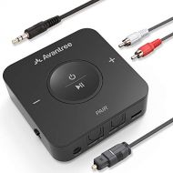 2019 Avantree TC417 aptX Low Latency Bluetooth Transmitter Receiver with Volume Control (Optical Digital Toslink, 3.5mm AUX, RCA), 20 Hrs Playtime, Wireless Audio Adapter for TV, H