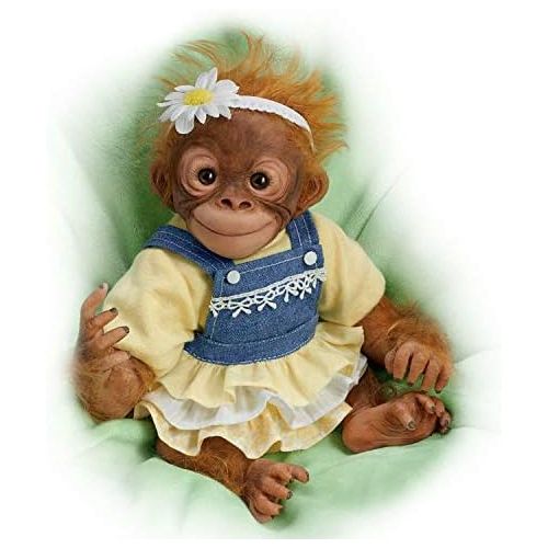  The Ashton-Drake Galleries Darling Daisy Monkey So Truly Real Weighted Newborn Baby Doll 12-inches