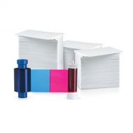 Magicard 100 Print 5 Panel YMCKO Ribbon for Pronto (MA100YMCKO) and 100 AlphaCard Premium Blank PVC Cards Bundle