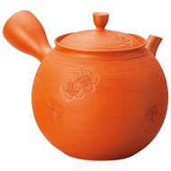 Yamakiikai Japanese Kyusu tokoname Clay Teapot 11.5 fl.oz. Shudei Plum pattern L112
