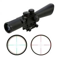 Signature888 Sports & Outdoors 3.5-10X40E Tactical Riflescope Red Green Dot Reticle Sight Scope Riflescopes Illuminated Outdoor Hunting Aluminum Alloy