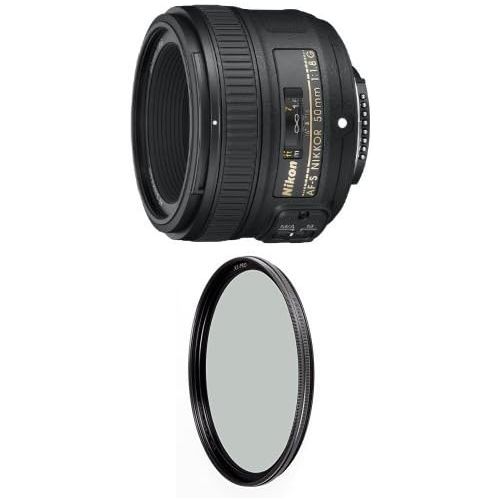  Nikon 50mm f1.8G Auto Focus-S NIKKOR FX Lens w B+W 58mm XS-Pro HTC Kaesemann Circular Polarizer