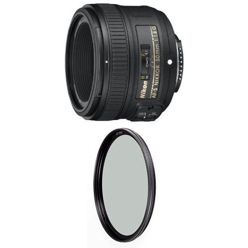  Nikon 50mm f1.8G Auto Focus-S NIKKOR FX Lens w B+W 58mm XS-Pro HTC Kaesemann Circular Polarizer
