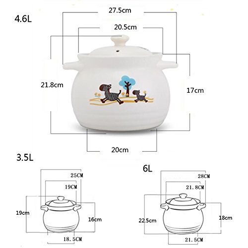  WHS Cookware Auflauf Suppentopf Herd Haushaltsgas Hochtemperatur Eintopf Grosse Keramik Geschenk 2.1L Suppentopf Muttertag Vatertag Geschenk (groesse : 6L)