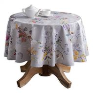 Maison d Hermine Equinoxe 100% Cotton Grey Tablecloth 60 Inch by 120 Inch.