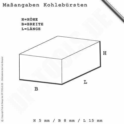  Marke: DP-TOOLS.DE Kohlebuersten Kohlen Motorkohlen fuer Bosch PSB 550 RA 5x8mm 2610391290