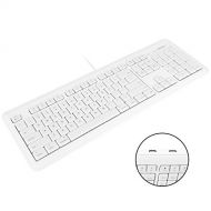 Macally Full Size USB Wired Computer Keyboard with Built-In 2-Port USB Hub - Perfect for your Mouse & 16 Apple Shortcut Keys for Mac OS, Apple iMac, Mac Mini, Macbook Pro/Air (XKEY