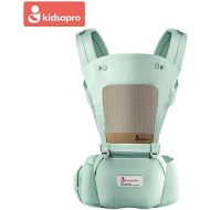 Decdeal Baby Hip Seat Carrier Ergonomic Toddler Waist Seat Foldable Soft Carrier with Windproof Cap Bib for All Seasons Kidsapro