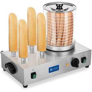[아마존베스트]Royal Catering Hot Dog Maschine Gastro Hot-Dog Maker Professionell RCHW 2300 (Leistung 2 x 300 Watt, Temperatur 0-95 °C, Zylinderhoehe 24 cm, Zylinderdurchmesser 20 cm, 4 Toaststang