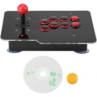Walfront Arcade Game USB Stick Buttons Controller, 8 Directions Computer Arcade Game Control, Zero Delay Joystick Control Device for PC Win7 Win8 Win10, Black